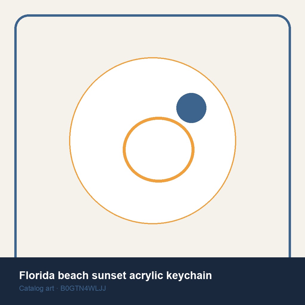 Florida beach sunset acrylic keychain